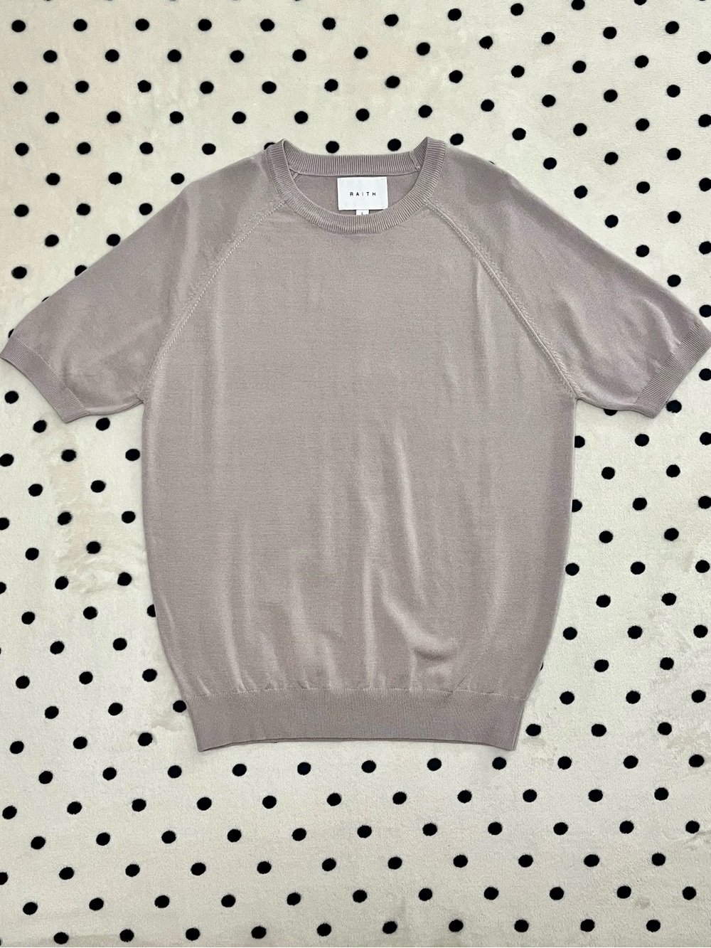 RAITH Riera Short Sleeve Knit Crew Neck Sweater Top Size L